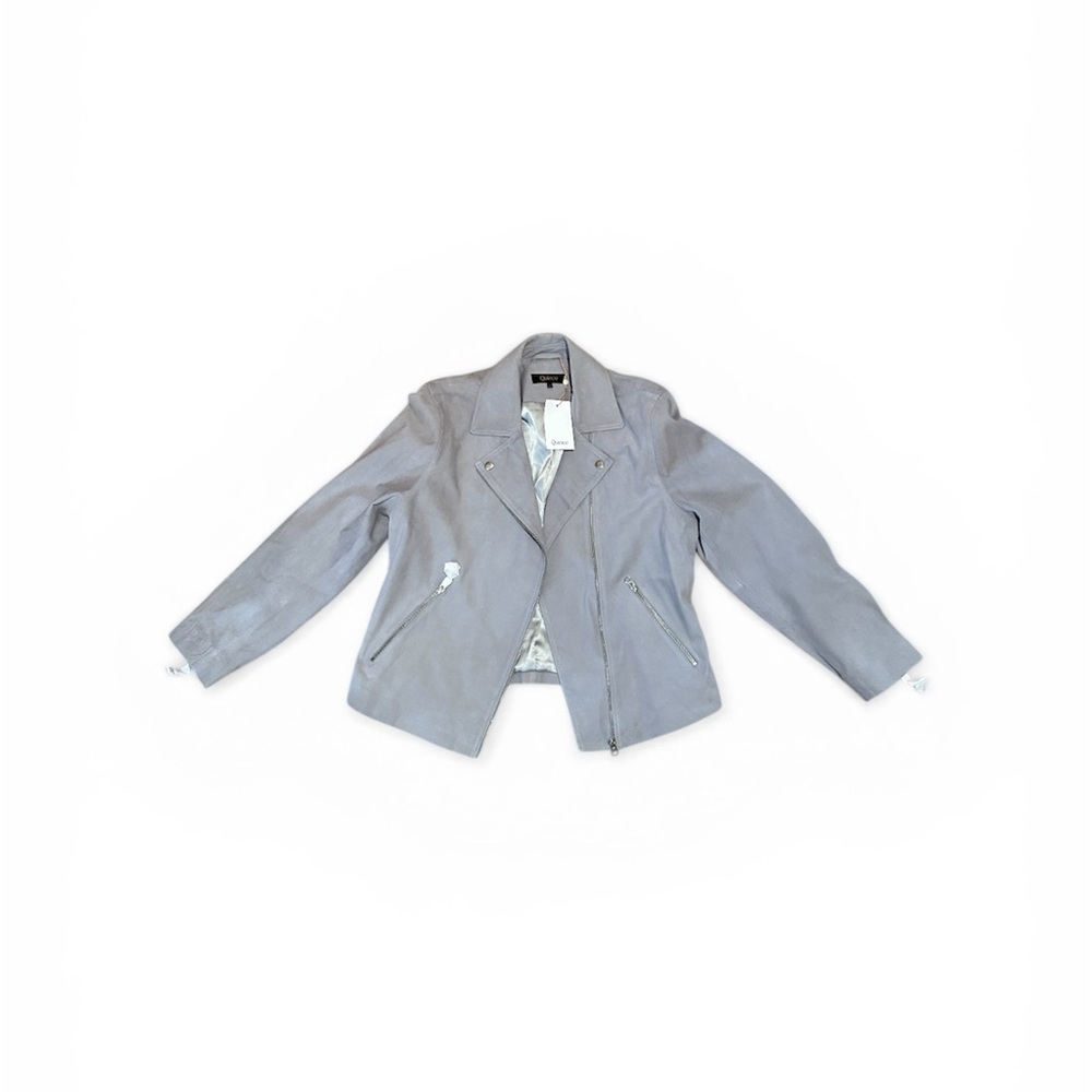 $200 Retail Quince 100% Goat Suede Biker Jacket – Size L – New With Tags